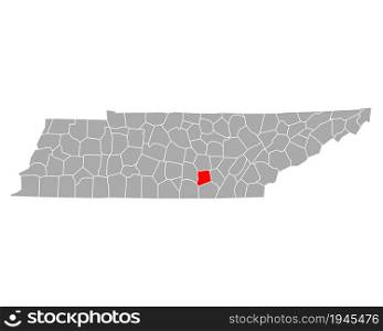 Map of Grundy in Tennessee