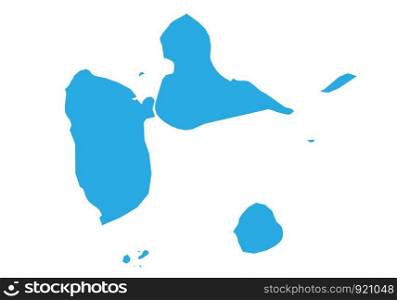 Map of guadeloupe. High detailed vector map - guadeloupe.