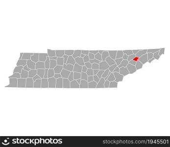 Map of Hamblen in Tennessee