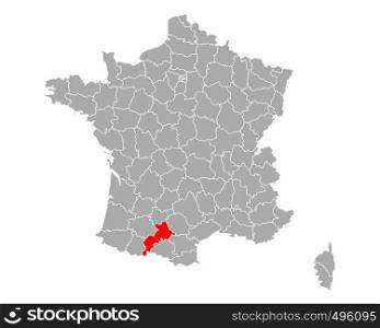 Map of Haute-Garonne in France