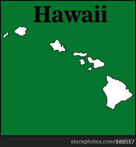 Map of Hawaii U.S. State Vector illustration eps10. Map of Hawaii U.S. State Vector illustration