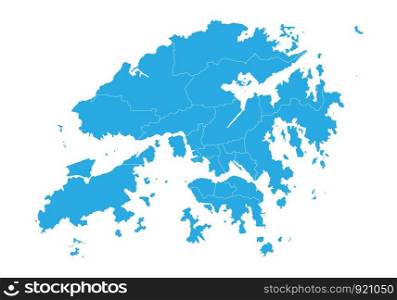 Map of hong Kong. High detailed vector map - hong Kong.