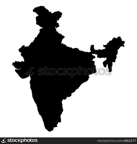 Map of India Vector illustration eps 10. Map of India Vector illustration