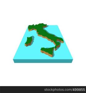 Map of italy in cartoon style isolated on white background. Map of italy, cartoon style