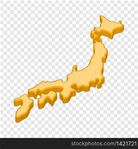 Map of Japan icon. Cartoon illustration of map of Japan vector icon for web. Map of Japan icon, cartoon style