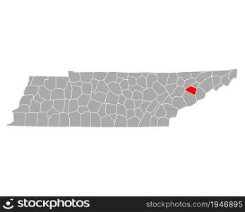 Map of Jefferson in Tennessee