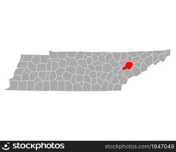 Map of Knox in Tennessee