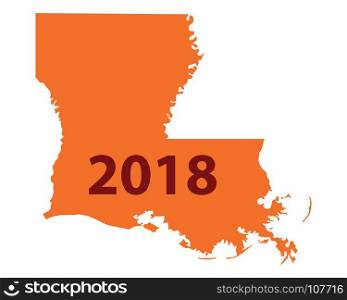 Map of Louisiana 2018