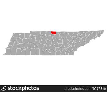 Map of Macon in Tennessee