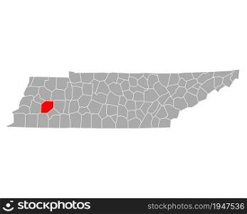 Map of Madison in Tennessee
