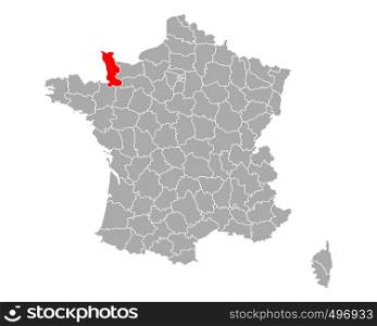 Map of Manche in France