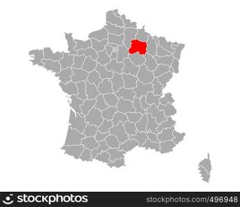 Map of Marne in France