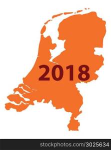 Map of Netherlands 2018