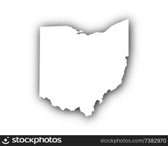 Map of Ohio with shadow