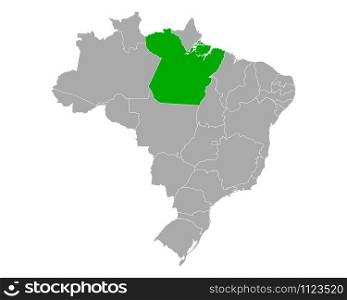 Map of Para in Brazil
