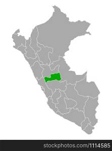 Map of Pasco in Peru