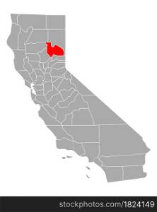 Map of Plumas in California
