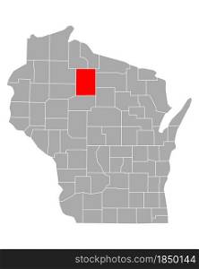 Map of Price in Wisconsin