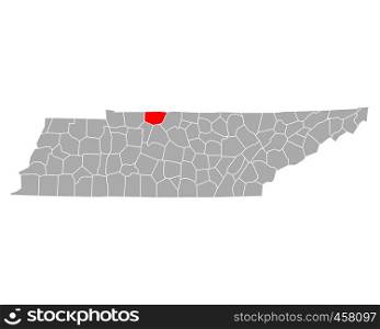 Map of Robertson in Tennessee