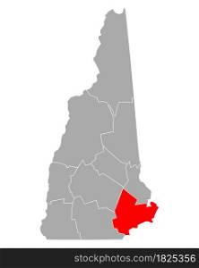 Map of Rockingham in New Hampshire