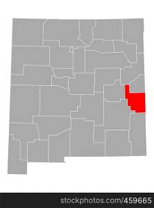 Map of Roosevelt in New Mexico