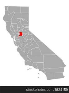 Map of Sacramento in California