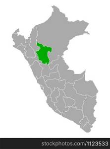 Map of San Martin in Peru