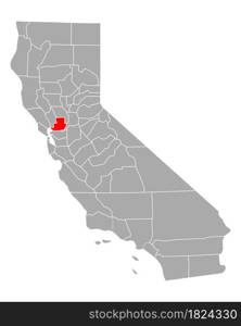 Map of Solano in California