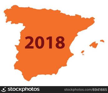 Map of Spain 2018