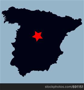 Map of Spain. Vector illustration of Spain map.