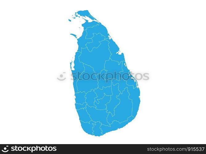 Map of sri Lanka. High detailed vector map - sri Lanka.