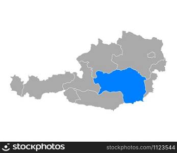 Map of Styria in Austria