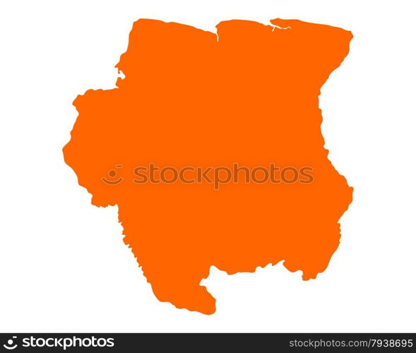 Map of Suriname