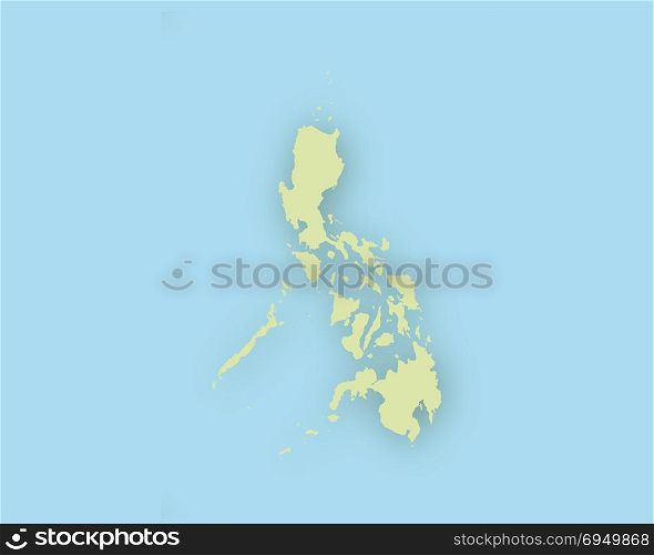 Map of the Philippines with shadow