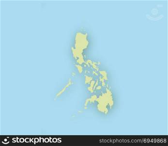 Map of the Philippines with shadow