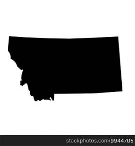 map of the U.S. state of Montana. outline map of Montana.