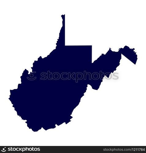 map of the U.S. state of West Virginia