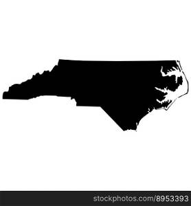 Map of the us state of north carolina vector image