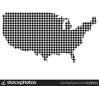 Map of the USA with small rhombs