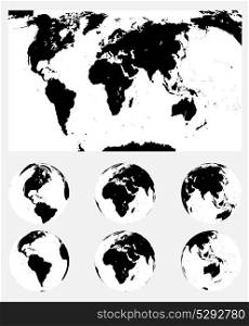 Map Of The World. Vector Illustration. EPS10. Map Of The World. Vector Illustration.