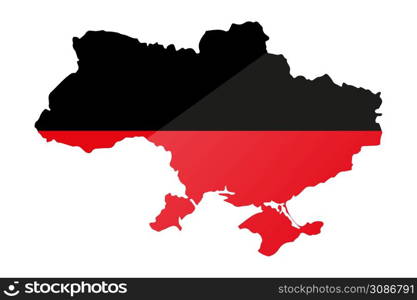 map of ukraine vector illustration isolated on white background