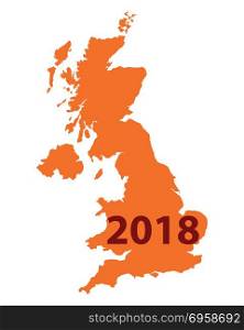 Map of United Kingdom 2018