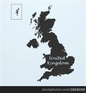 Map of United Kingdom, Great Britain or England