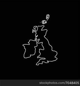 Map of United Kingdom icon .