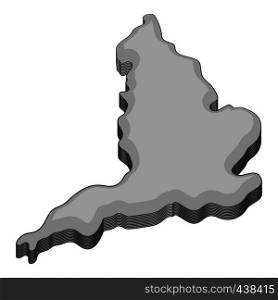Map of United Kingdom icon in monochrome style isolated on white background vector illustration. Map of United Kingdom icon monochrome