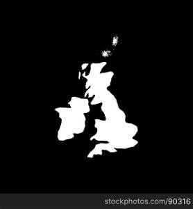 Map of United Kingdom white color icon .. Map of United Kingdom it is white color icon .
