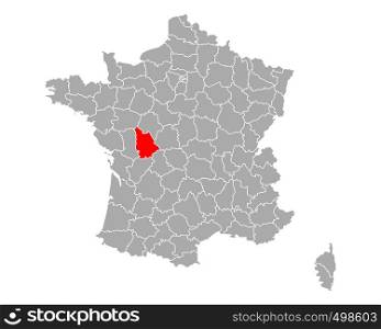 Map of Vienne in France