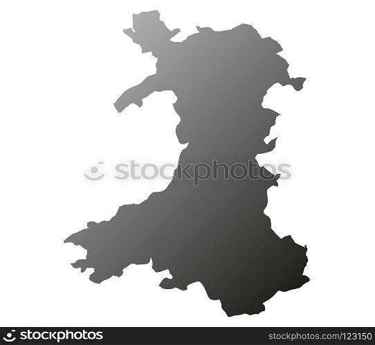 map of Wales