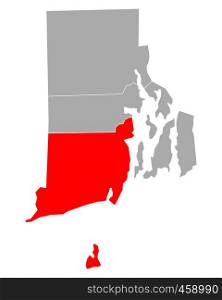 Map of Washington in Rhode Island