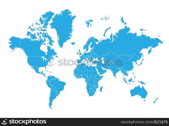 Map of world. High detailed vector map - world.